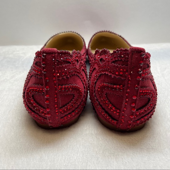 Pointed Toe Rhinestone Flats Mesh Slip On Shoes - Picture 5 of 7